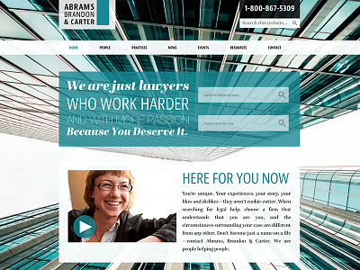 Abrams Brandon & Carter Website Design corporate design design large firm legal marketing website design
