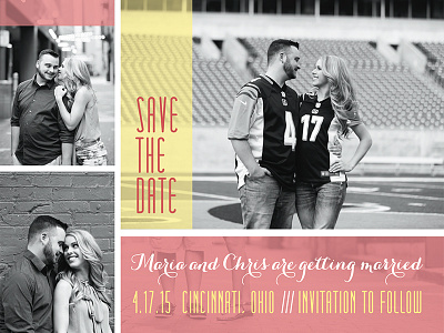 Chris and Maria Save The Dates invitation save the date wedding wedding stationary