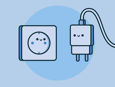 When you miss your bae - 1 animated animated gif animation art blue blues charger cute cute art design electric flat icon illustration illustrator minimal relationship vector