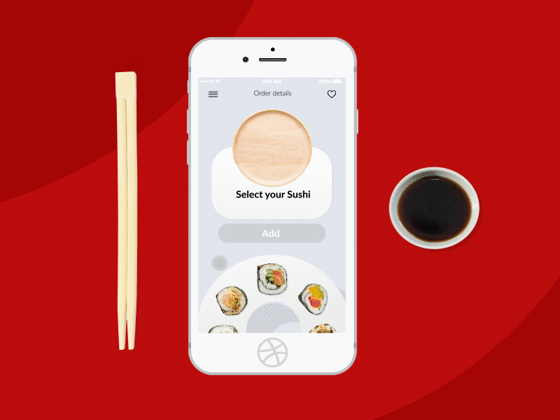 Sushi Order App animation app bogota colombia design dribbble food food app interaction interface design sushi ui ux