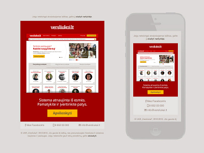 Versliukai.lt responsive newsletter