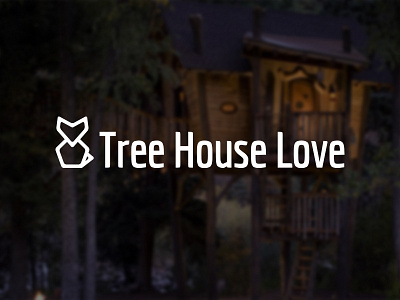 Tree House Love logo fox icon logo mark smart tree house treehouselove