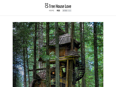 Tree House Love website facebook header large layout photo simple tree house treehouselove web design website white space