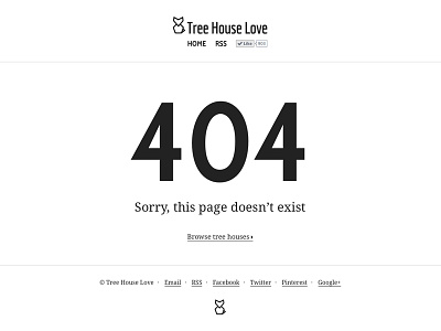 Tree House Love 404 page