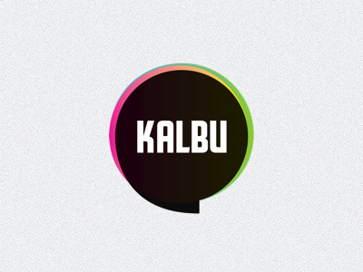 KALBU.LT logo black circle colors gradients kalbu logo quote shout telephony uppercase