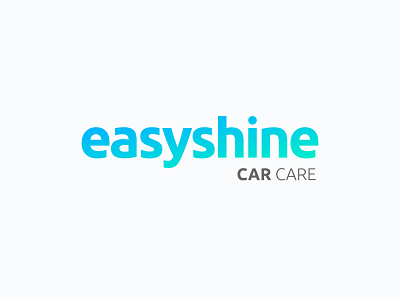 Easy Shine® logo aqua blue bold car clean color colorful easyshine gradient logo simple turquoise