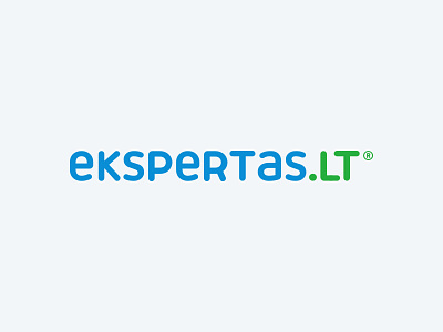 Ekspretas.lt logo (proposal) blue ekspertas expert green jolly logo lowercase rounded startup typography uppercase wordmark