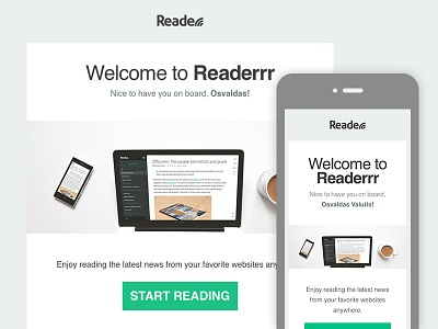 Readerrr's responsive welcome email clean css email html newsletter reader readerrr responsive rss simple website welcome
