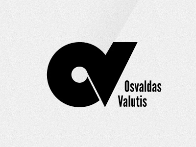 Osvaldas Valutis logo black logo monogram osvaldas personal branding two letter combination typography