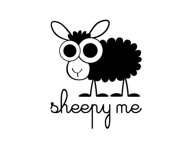 Sheepy Me logo animal black funny handwritten logo sheep