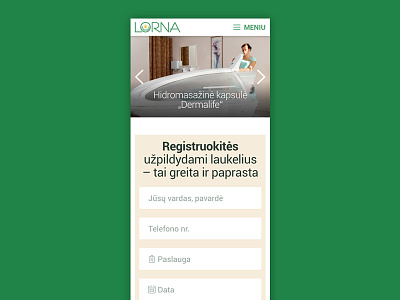 Lorna responsive website form green grid layout lorna medicine menu mobile responsive slideshow web design website