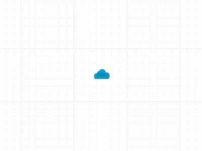 Cloud Studio icon blue cloud icon micro small texture tiny