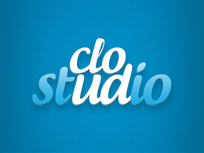 Cloud Studio logo (final) 3d blue cloud handwritten logo studio typography