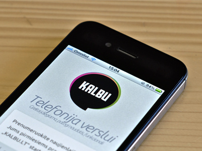 Kalbu lt logo and landing page