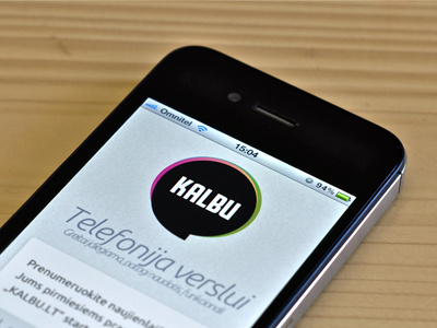 KALBU.LT logo & landing page