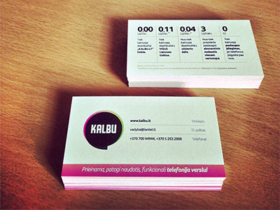 KALBU.LT business cards
