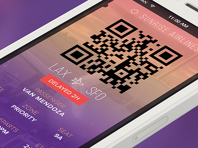 Mobile Boarding Pass - Yahoo! boarding pass designer graphic mobile mobile boarding pass psd sf spec spec work visual visual design yahoo