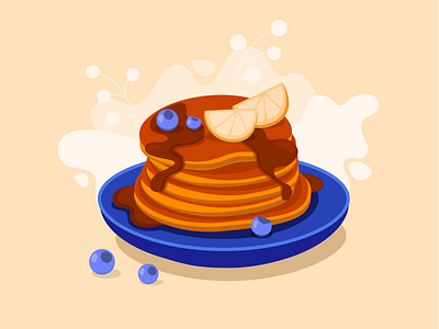 Pancakes illiustration art color creative illustration vector