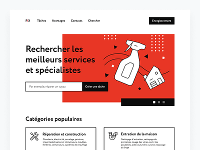 Design exploration of a french app amazing concept creative design french ui vector web web design