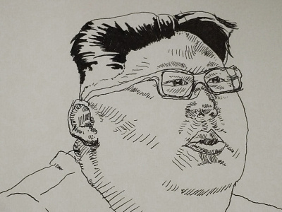 Kim Jong Un Sketch during Dungeons and Dragons ink and north korea kim jong un sketch sketching during dd