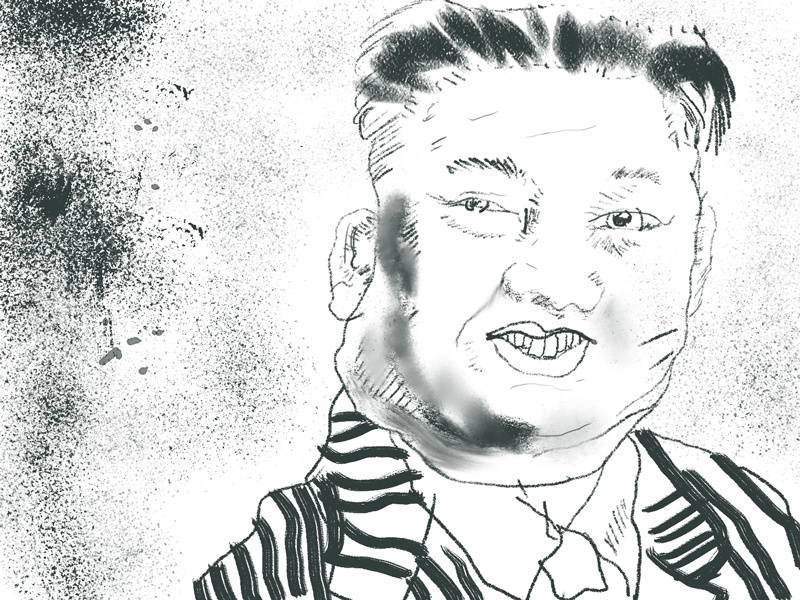 Kim Jong Un  Charcoal Sketch  by Joshua Jourdain on Dribbble