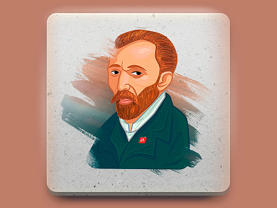 van Gogh sticker illustration