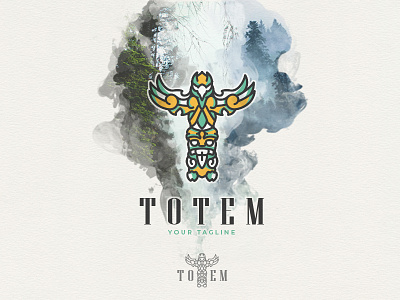 Totem Pole Logo branding colorful culture design icon illustration logo logo design native nature totem totem pole vector