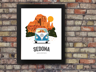 Sedona Illustration arizona design illustration poster sedona