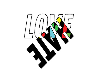 Love Hate contemporary design love type typography