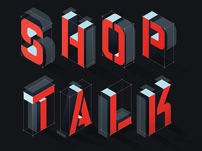 Shop Talk illustration lettering