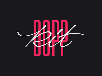 Dopp Kit lettering