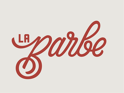 La Barbe lettering