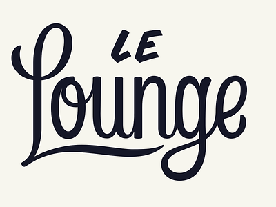 Le Lounge handlettering lettering