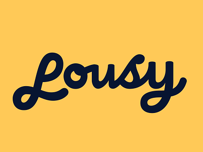 Lousy lettering