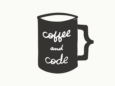 Coffee and Code illustration lettering