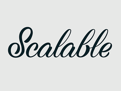 Scalable black and white design flat handlettering illustration lettering typography vector