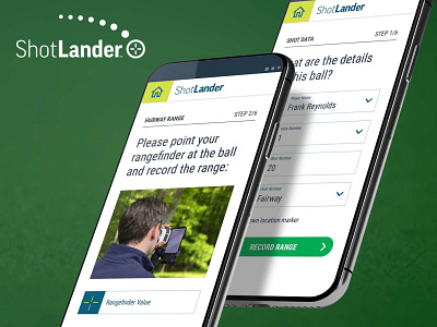 ShotLander: Golf Shot Tracking Technology Made Accessible app branding design golf phone tracking ui user testing ux wireframes