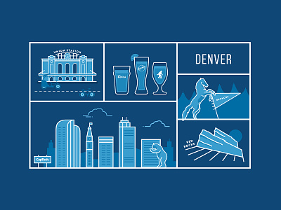 Where We Work: Denver design icon illustration