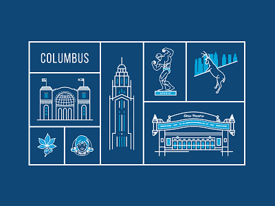 Where We Work - Columbus design icon illustration