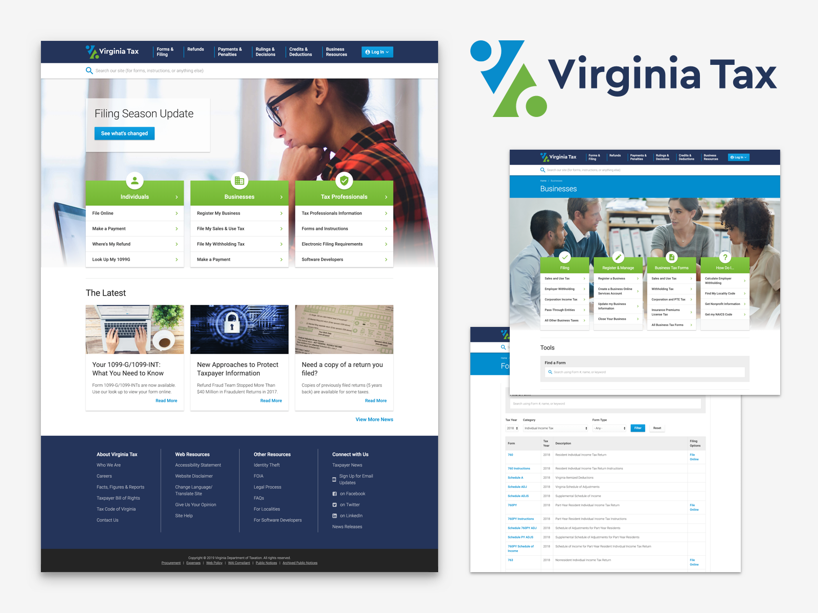 Virginia Tax site by CapTech on Dribbble