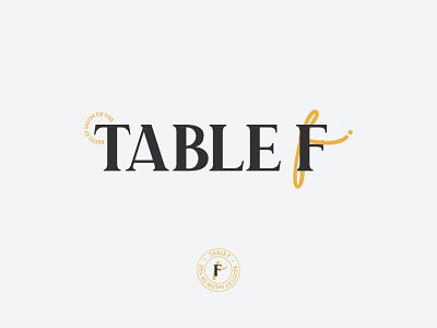 Logo TABLE F 2d branding coffee design food logo restaurant stamp typographie