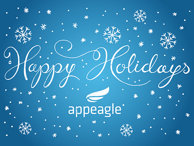Happy Holidays from Appeagle appeagle hand lettering happy holidays illustrator vector
