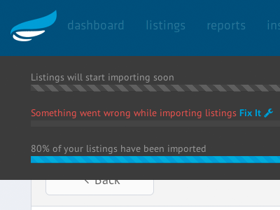 Import Listings appeagle css error html import js