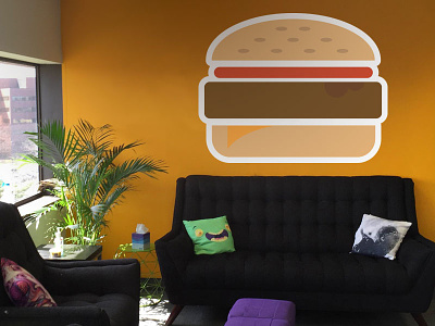 Hamburger Wall appeagle hamburger stickermule vector