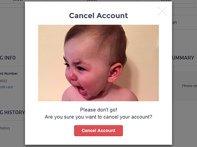 Please Don't Go account cancel