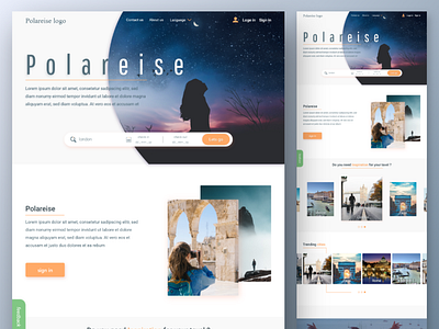 Polareise Landigpage adobe photoshop adobe xd branding graphic design ui ux