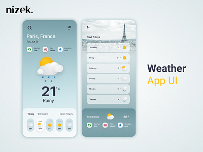 Forecast app app design app development kuwait nizek ui ui design