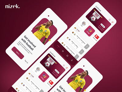 Football UI app design design inspiration kuwait nizek ui ui design