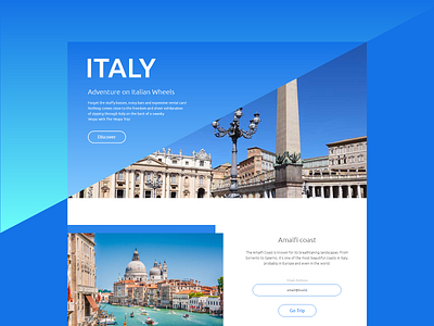 Italy Trip app design ui ux website