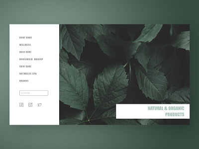 Natural product design ui ux website